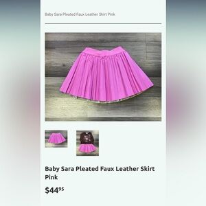 Baby Sara (by Sara Sara) Faux Leather Skirt, size 5